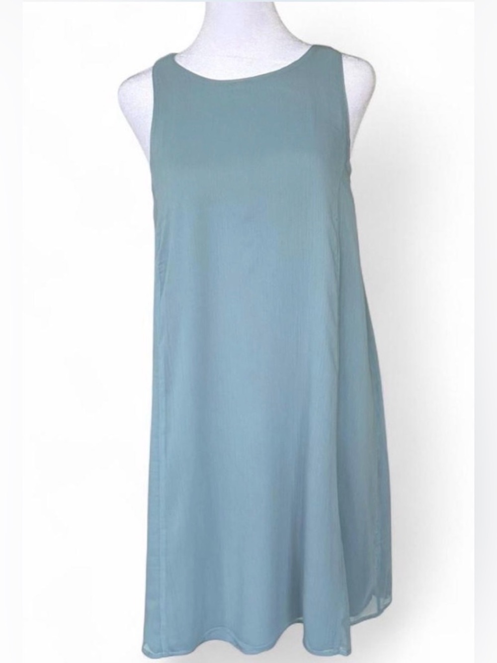 Abercrombie & Fitch Dusty Teal A-Line Sleeveless Mini Dress